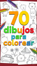 70 Dibujos para Colorear en Familia (Descarga Inmediata)